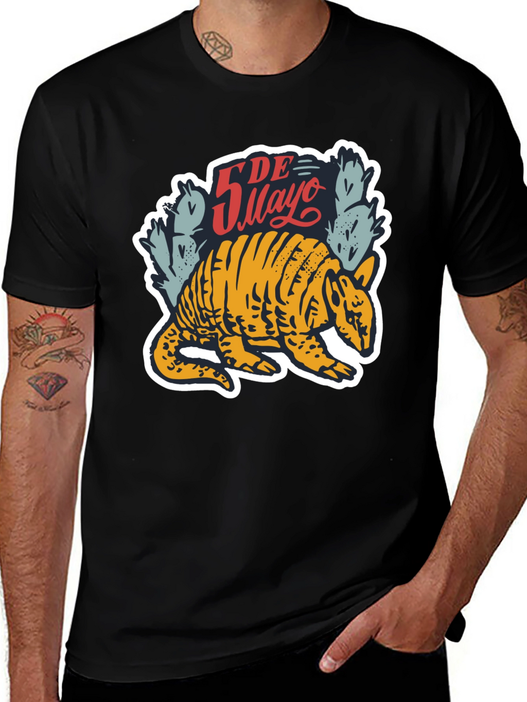 Cinco De Mayo Armadillo Graphic T-Shirt