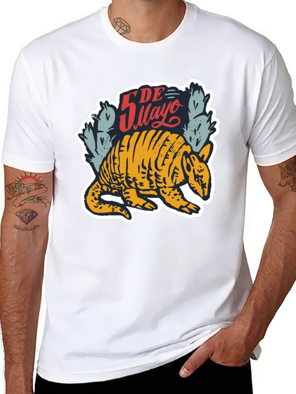 Cinco De Mayo Armadillo Graphic T-Shirt