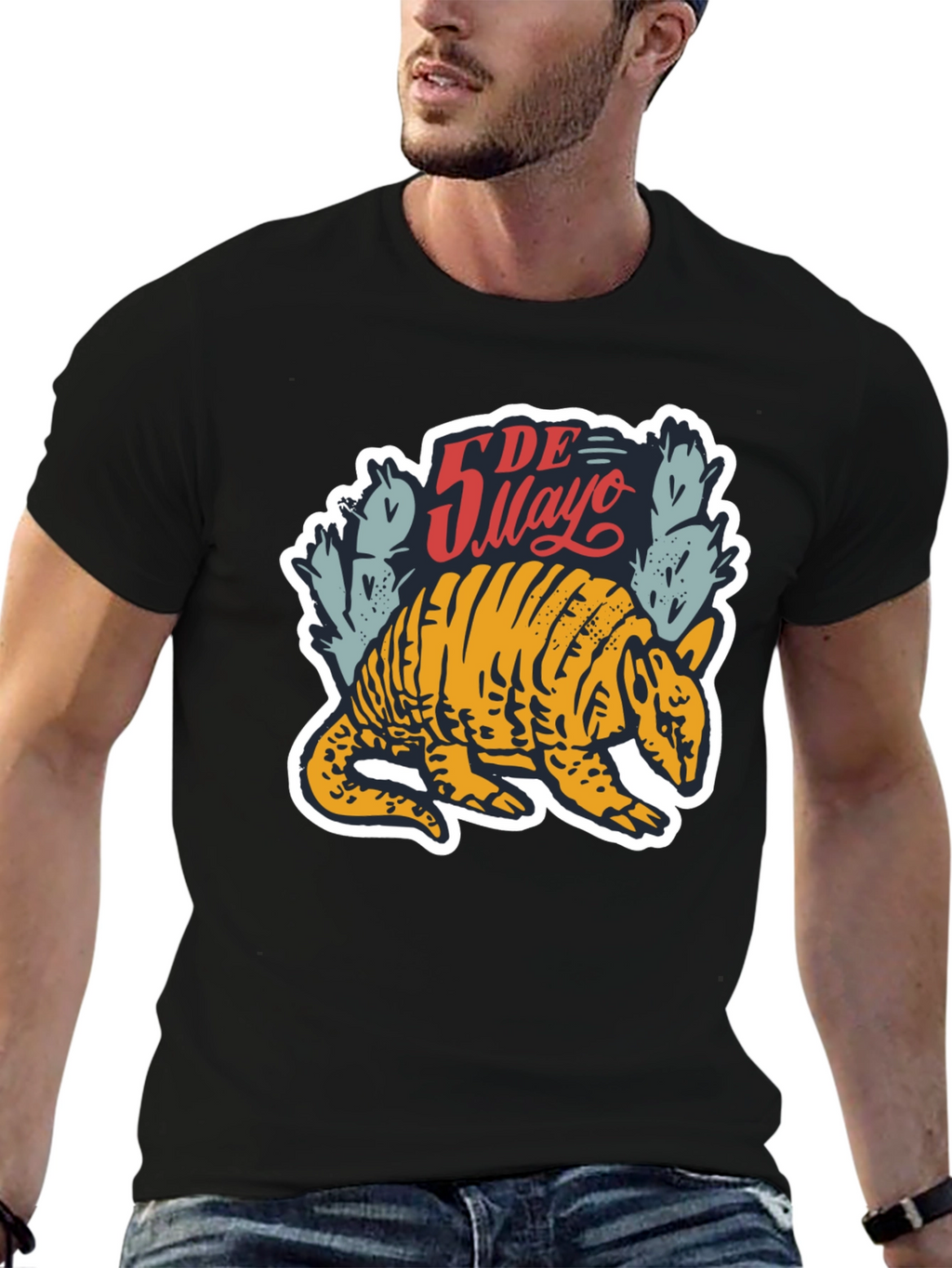 Cinco De Mayo Armadillo Graphic T-Shirt