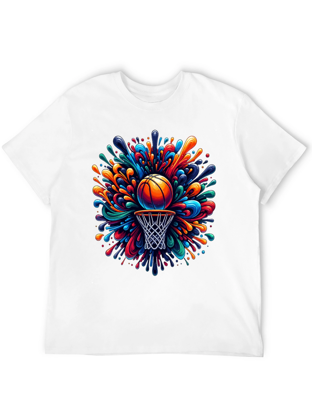Colorful Basketball Splash T-Shirt