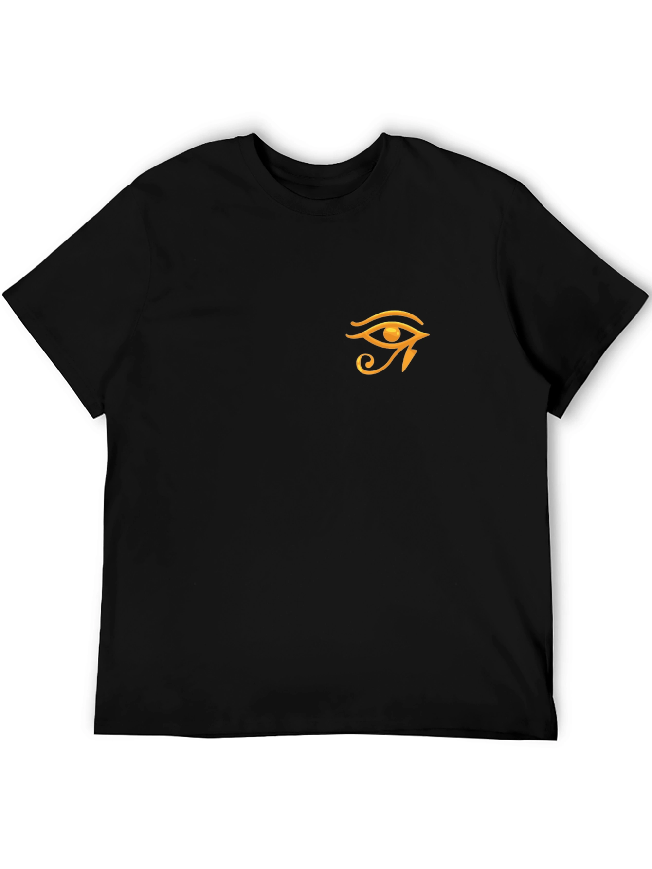 Eye of Horus Graphic Tee - Black Cotton Casual Shirt