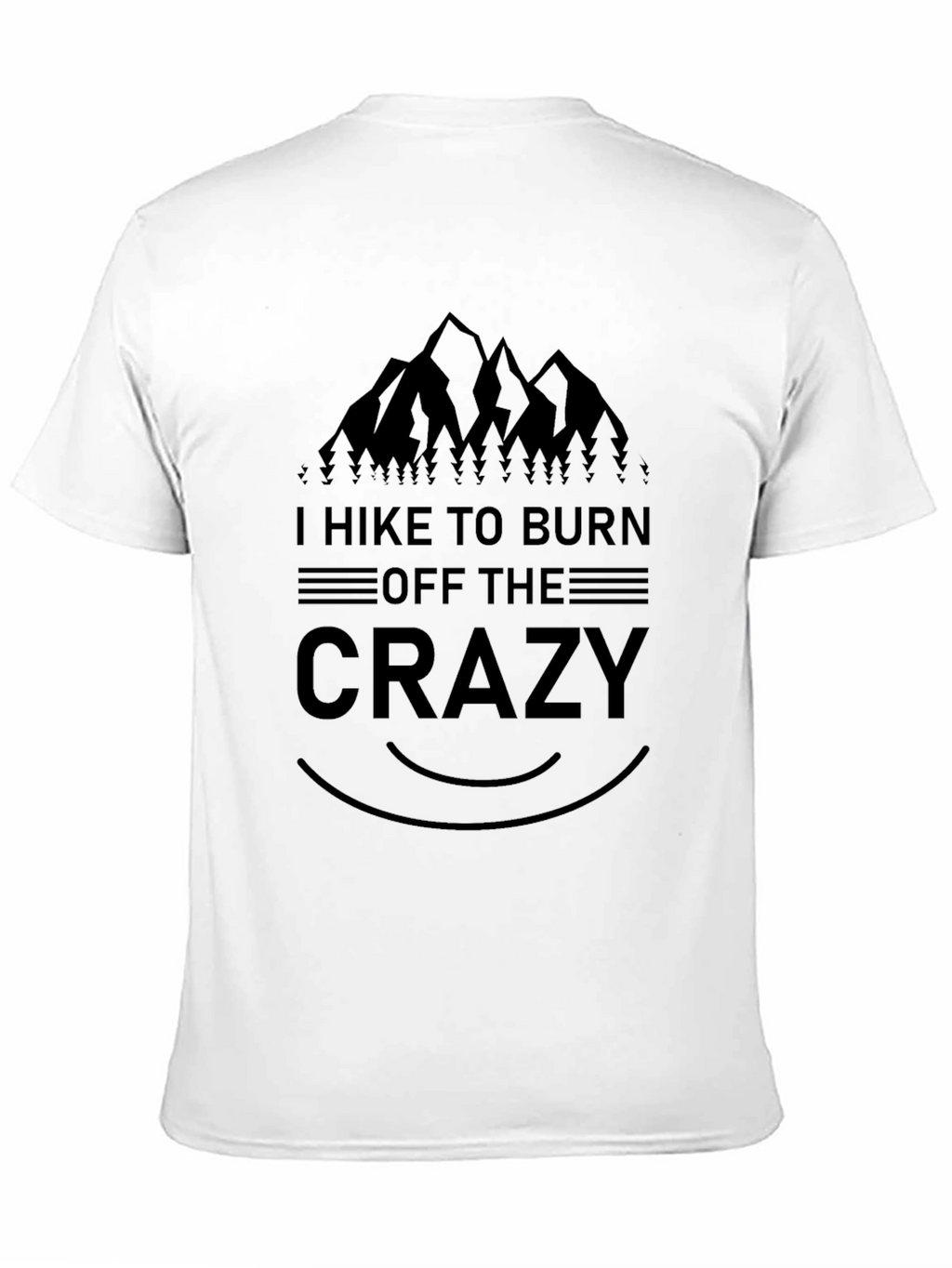 Hike to Burn Crazy Mens Black Graphic Tee