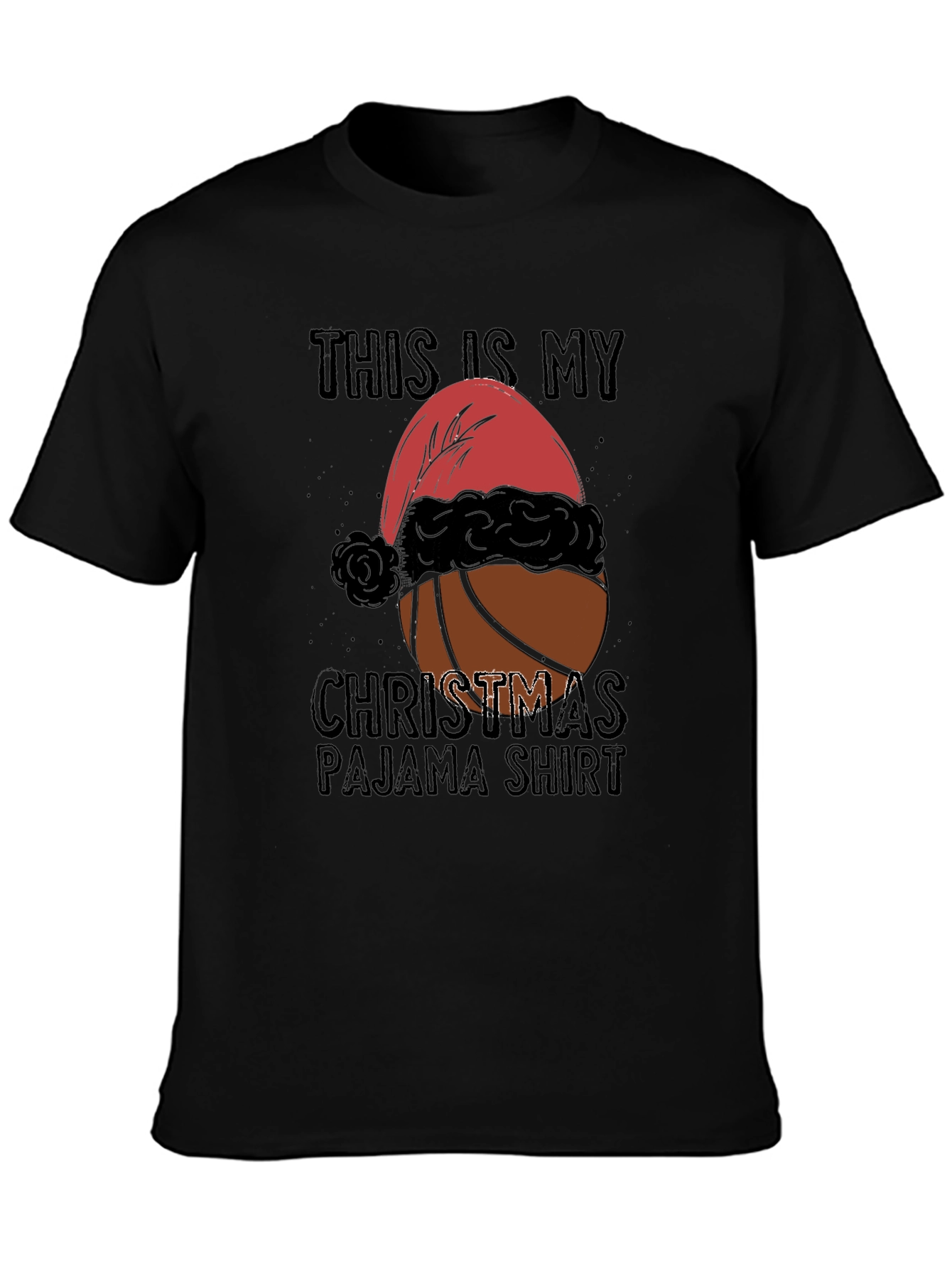 Christmas Basketball Pajama T-Shirt