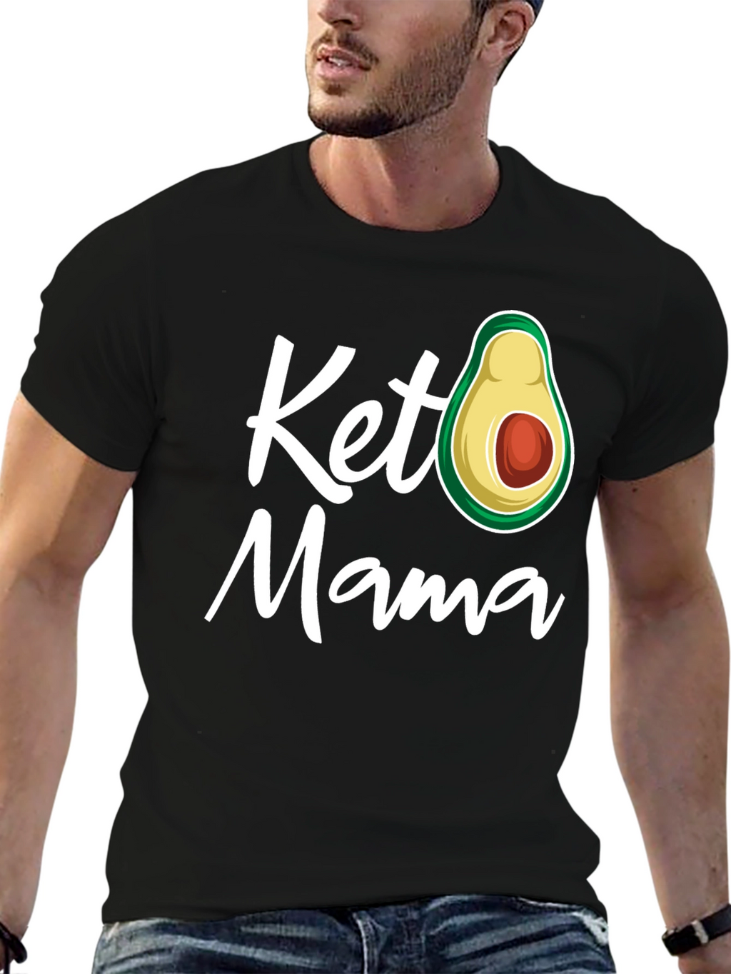 Keto Mama Avocado Graphic T-Shirt