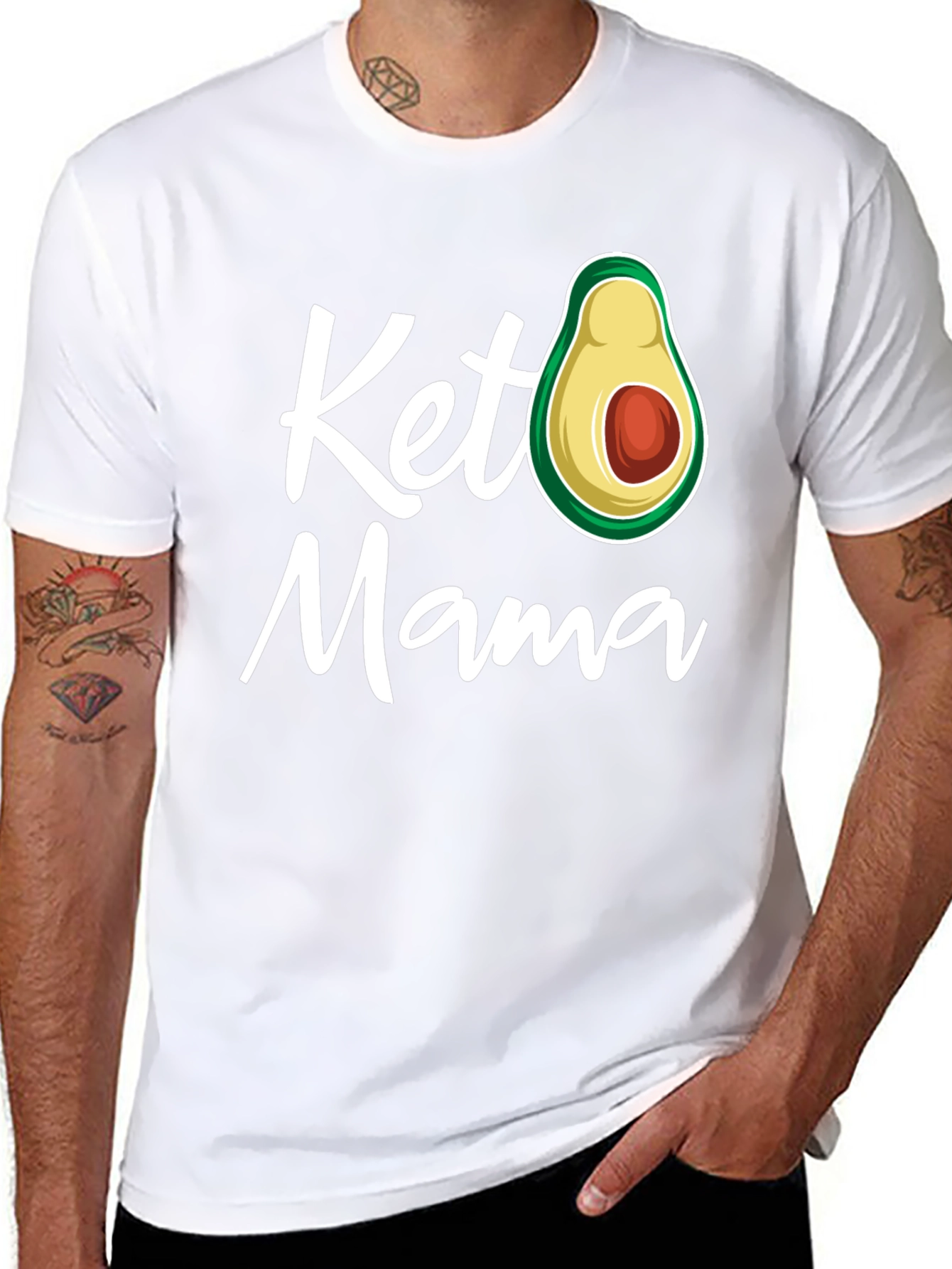 Keto Mama Avocado Graphic T-Shirt