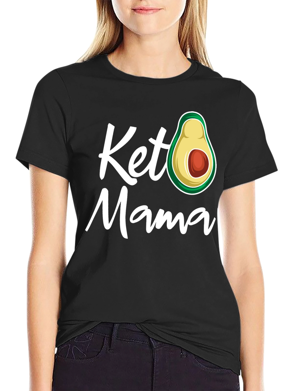 Keto Mama Avocado Graphic T-Shirt