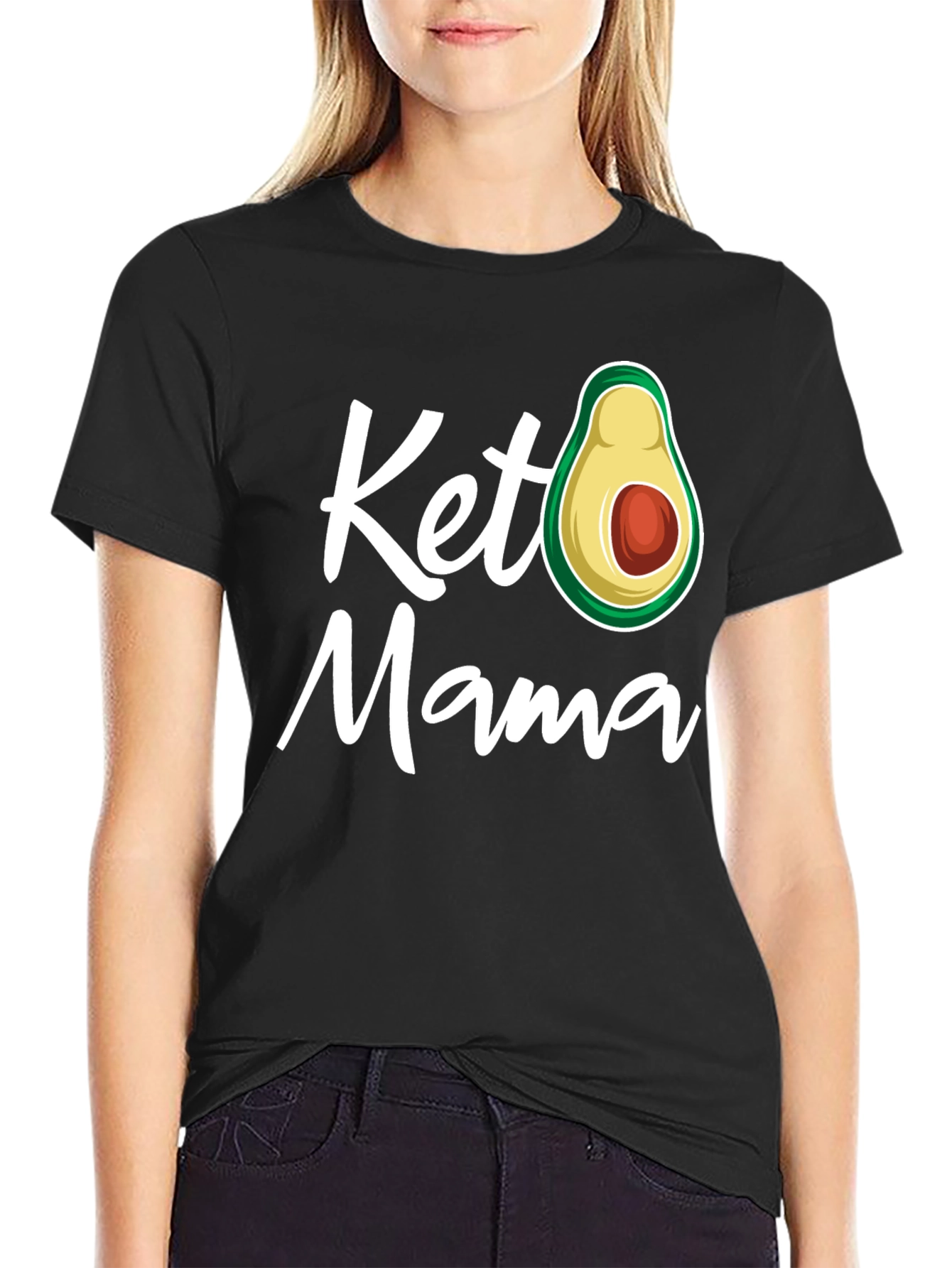 Keto Mama Avocado Graphic T-Shirt