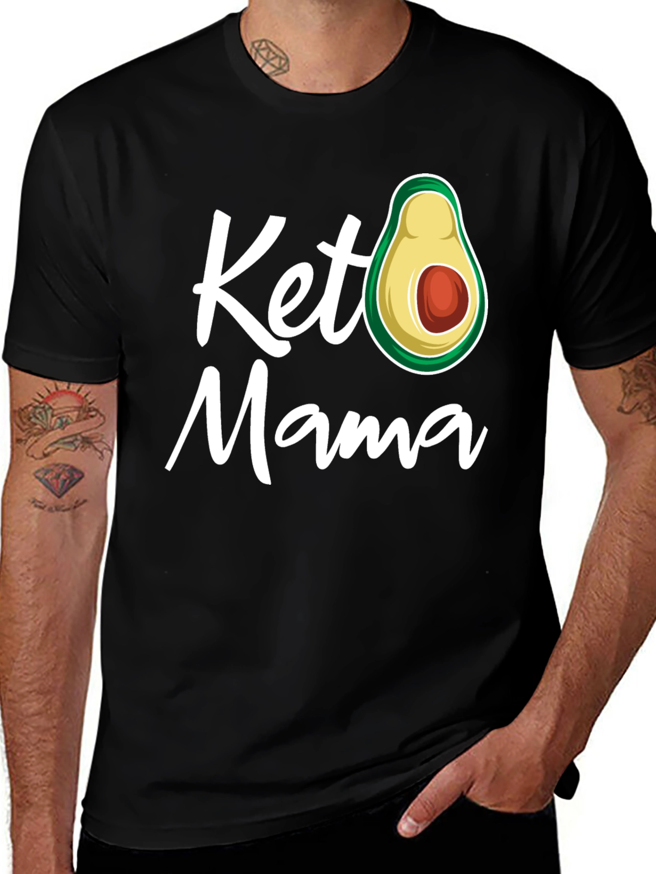 Keto Mama Avocado Graphic T-Shirt