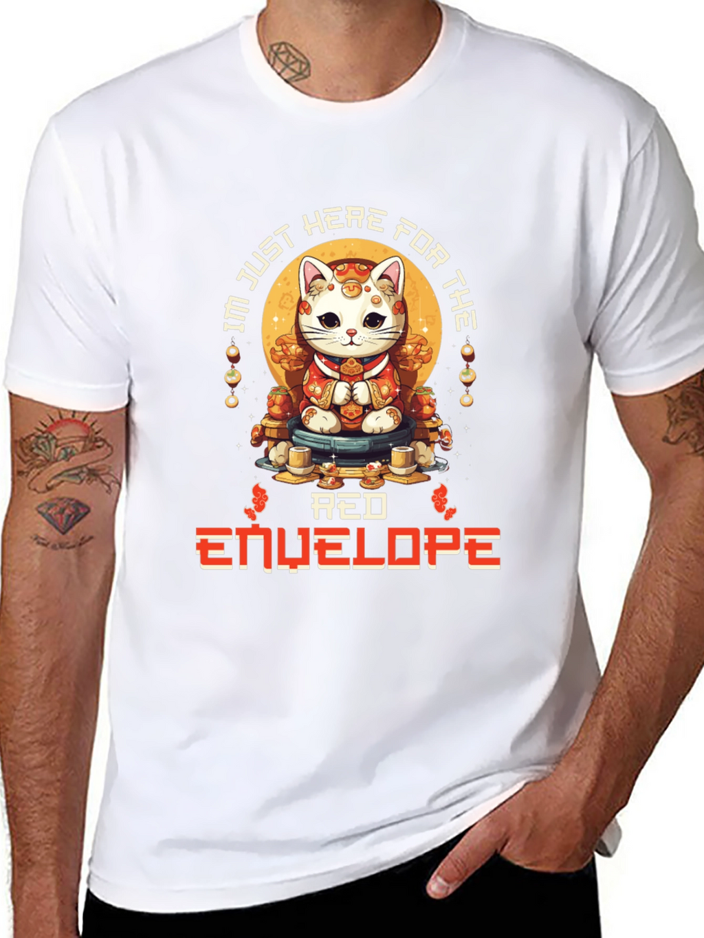Lucky Cat Red Envelope T-Shirt