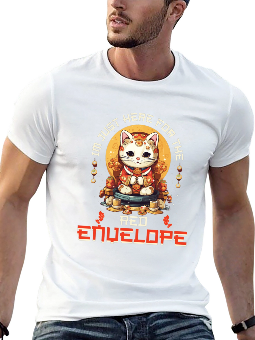 Lucky Cat Red Envelope T-Shirt