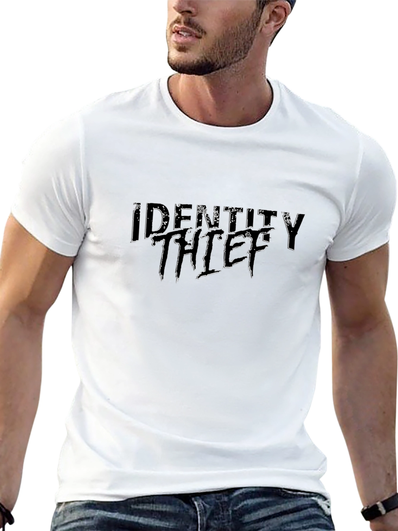 Identity Thief Black Graphic Tee - Bold Statement Style