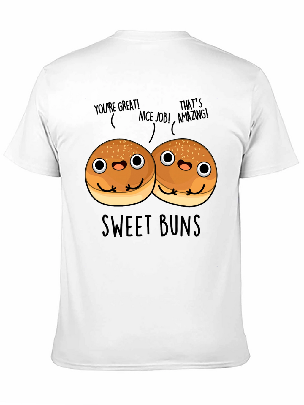 Sweet Buns Graphic Tee - Unisex Black T-Shirt
