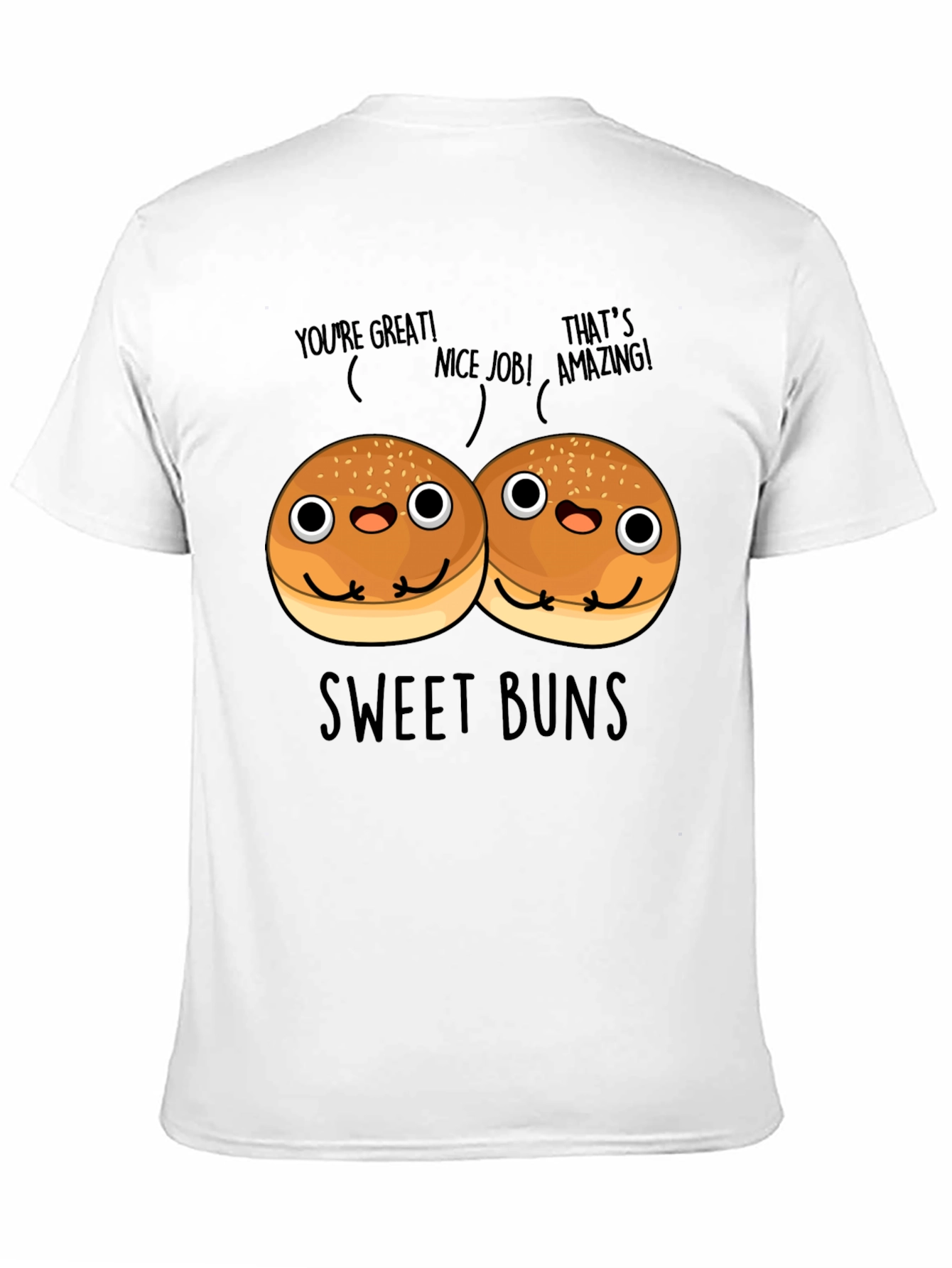 Sweet Buns Graphic Tee - Unisex Black T-Shirt