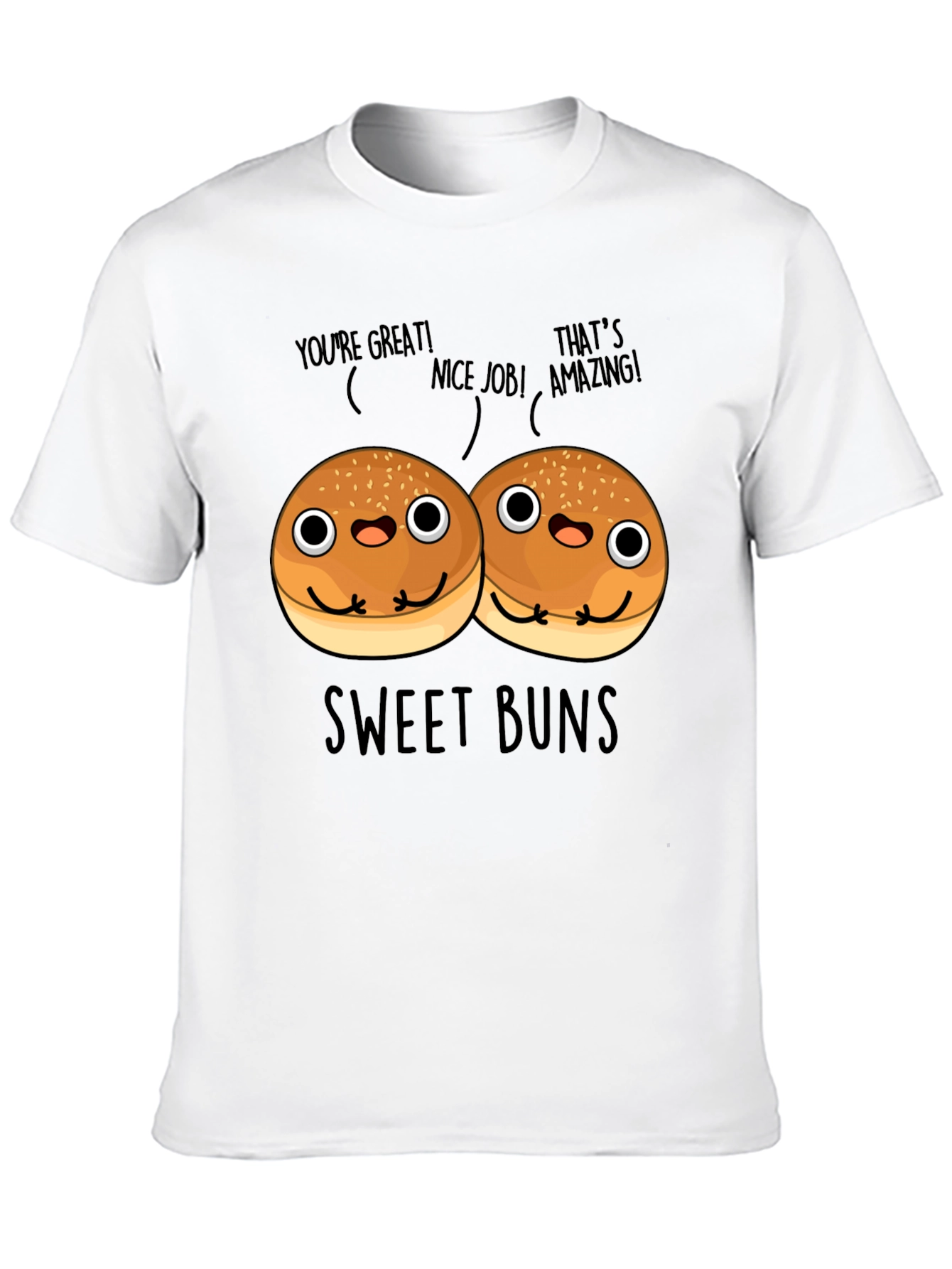 Sweet Buns Graphic Tee - Unisex Black T-Shirt