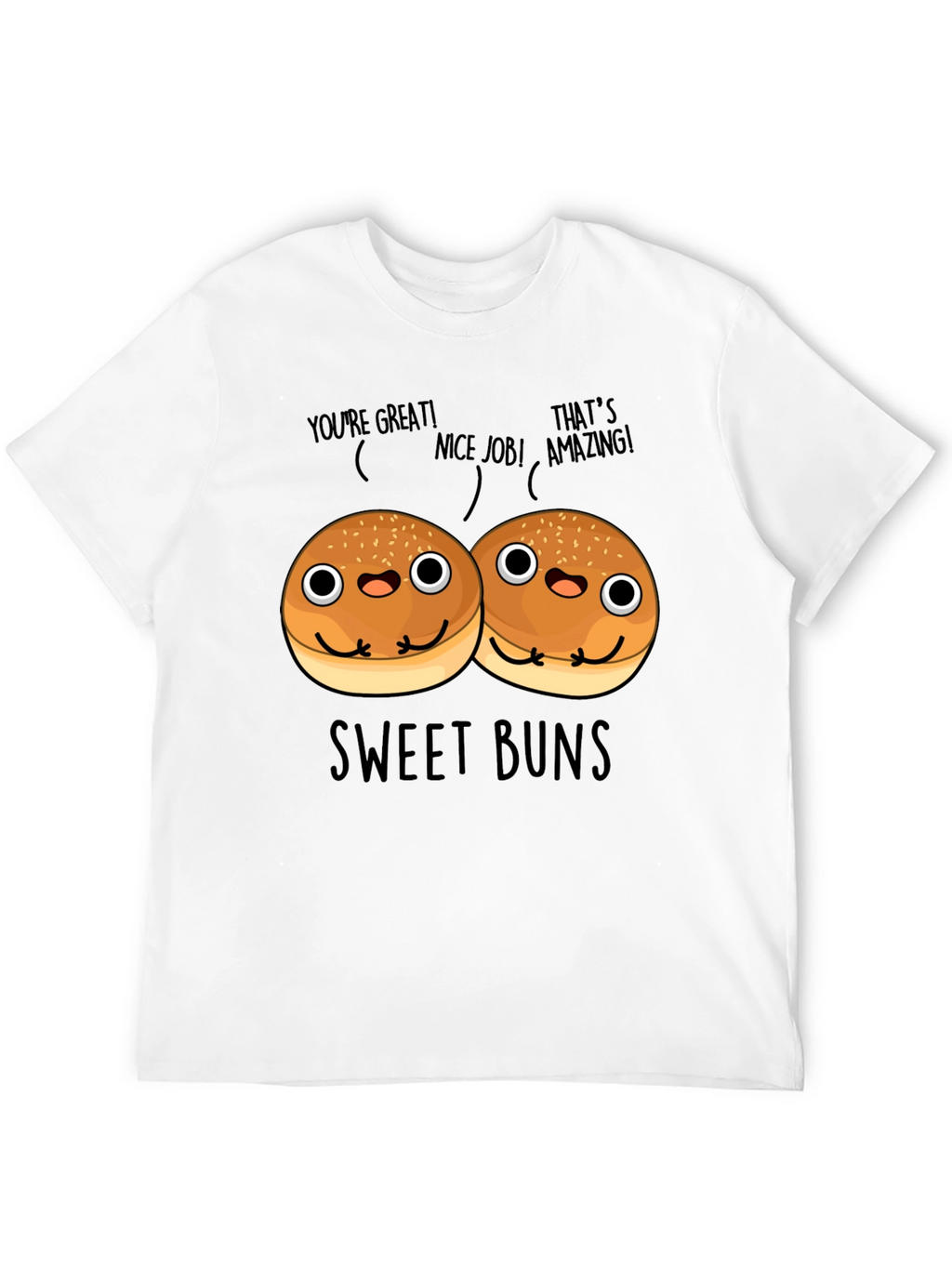 Sweet Buns Graphic Tee - Unisex Black T-Shirt