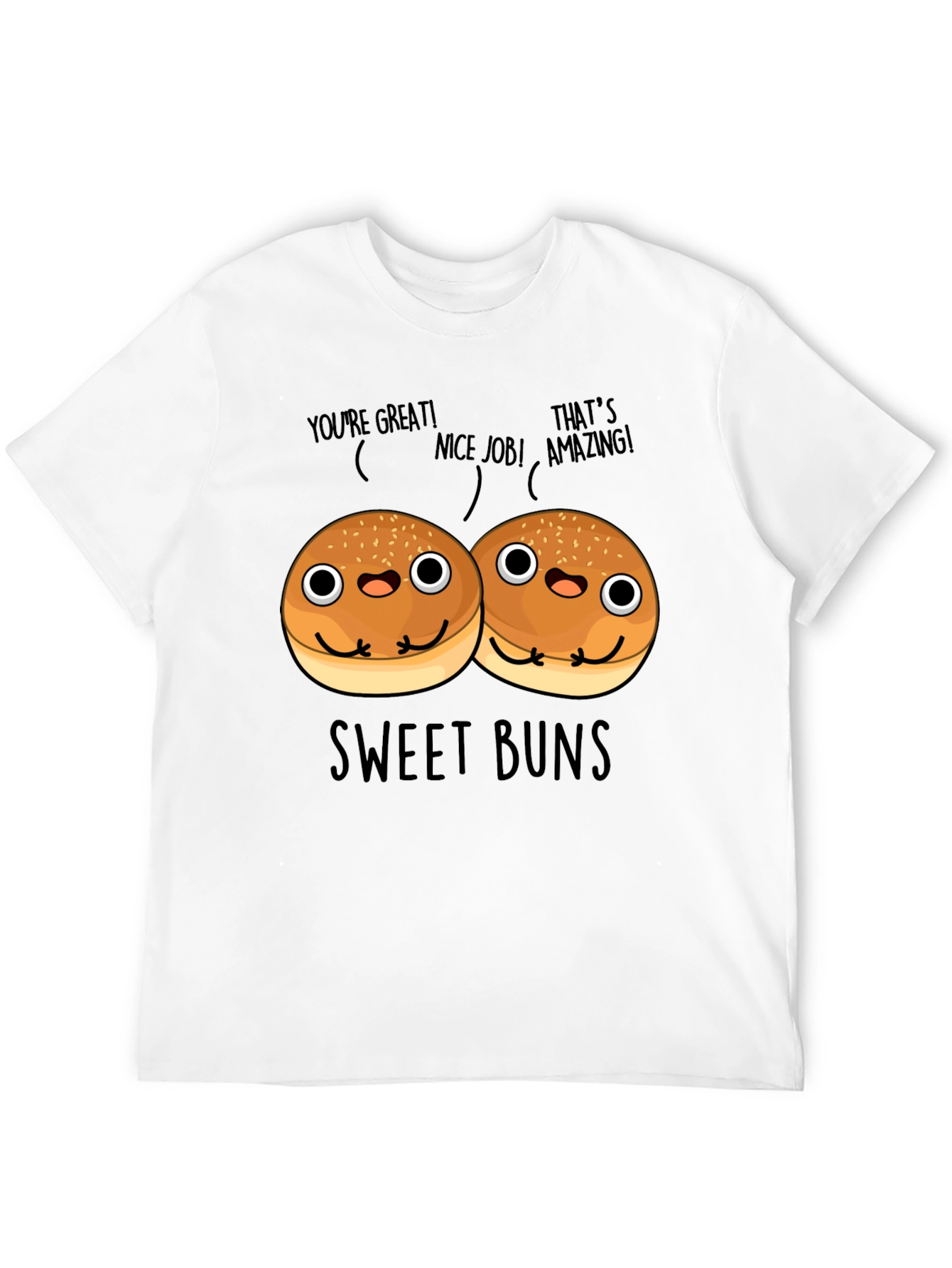 Sweet Buns Graphic Tee - Unisex Black T-Shirt