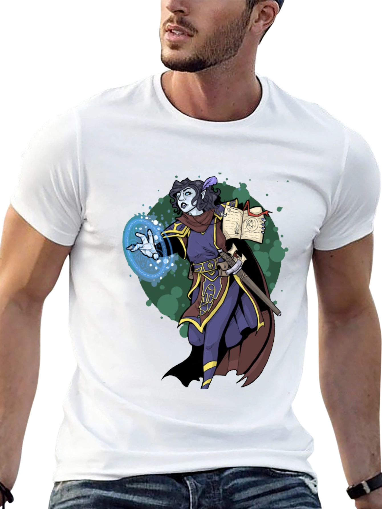 Wizard Character Graphic T-Shirt