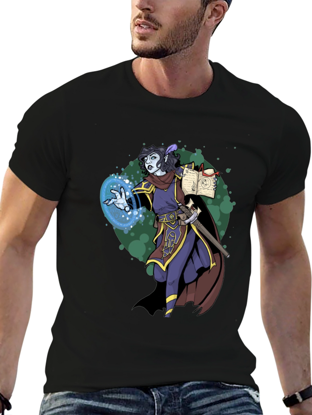 Wizard Character Graphic T-Shirt