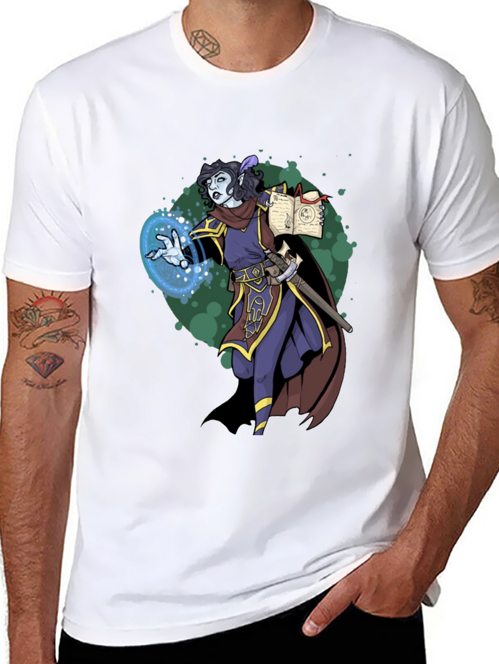 Wizard Character Graphic T-Shirt