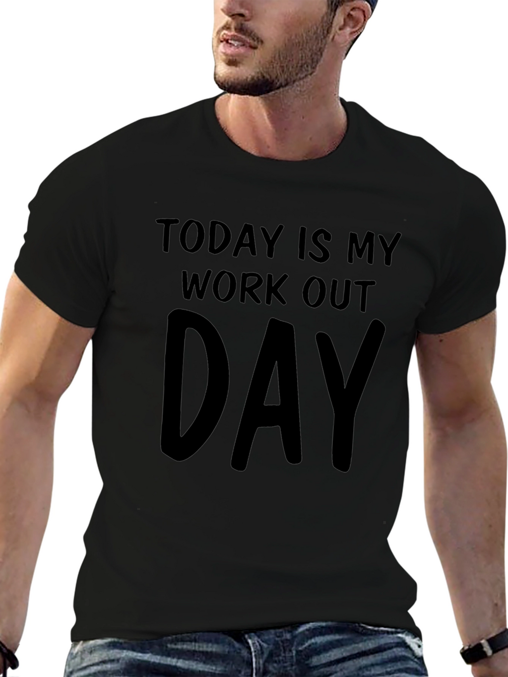 Workout Day Black T-Shirt