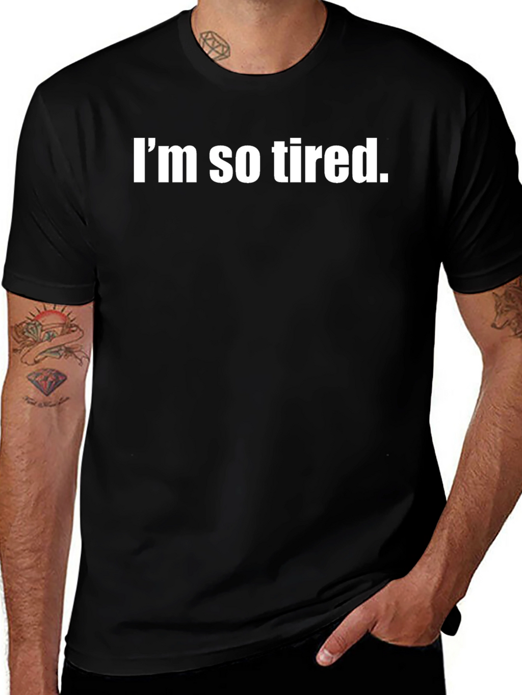 Im So Tired Black Graphic Tee