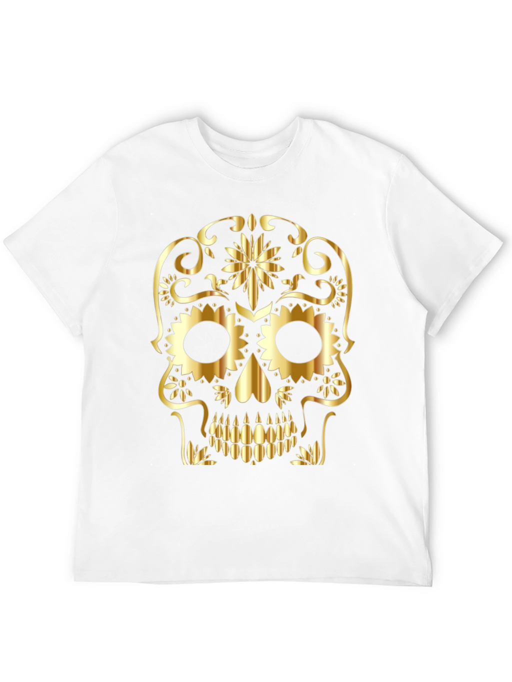 Golden Skull Graphic Tee - Black