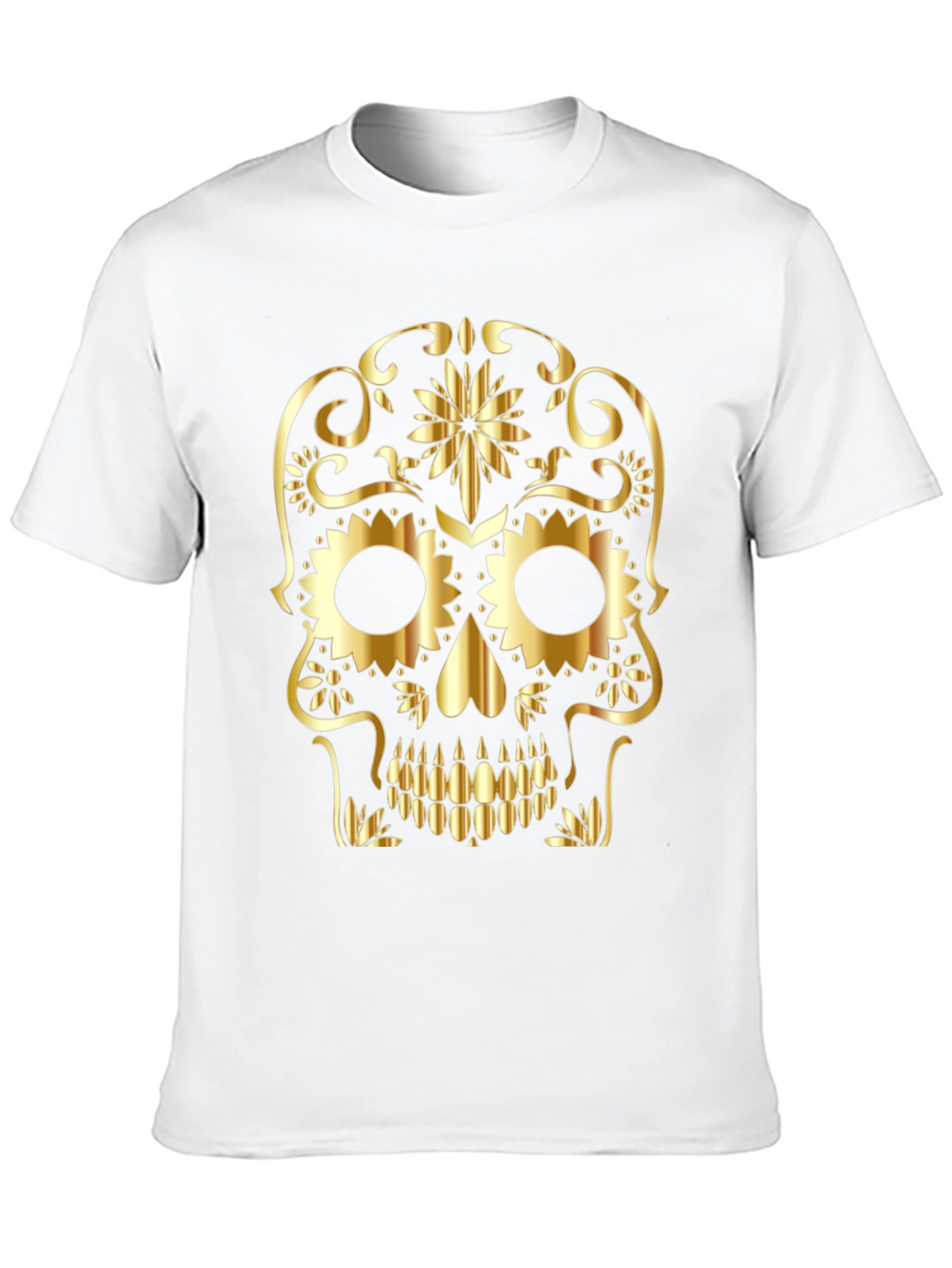 Golden Skull Graphic Tee - Black