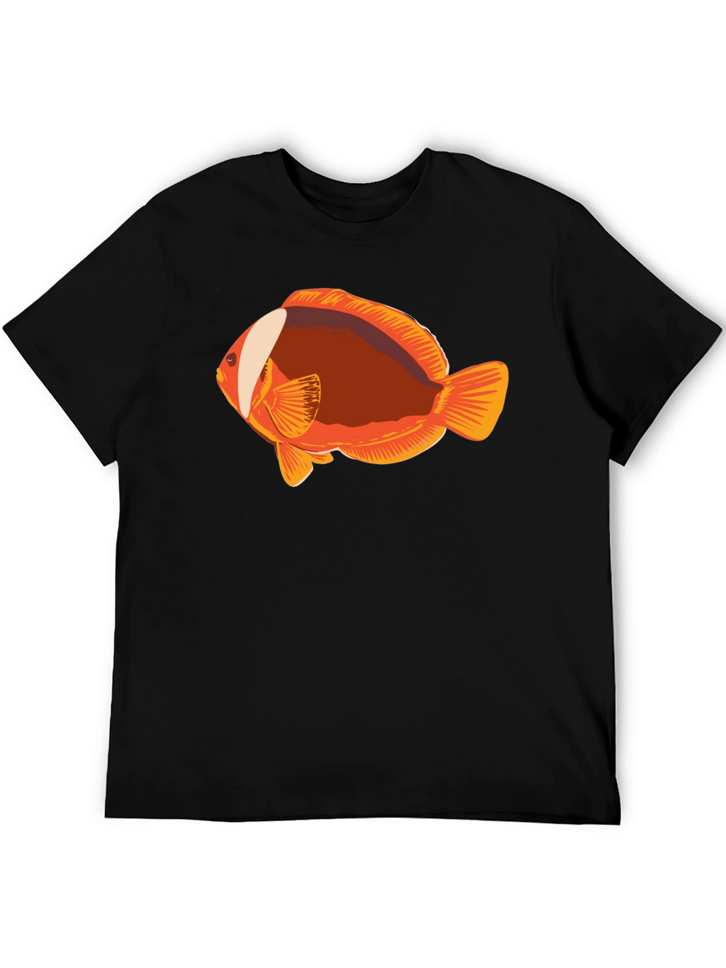 Clownfish Graphic Tee - Black Casual T-Shirt