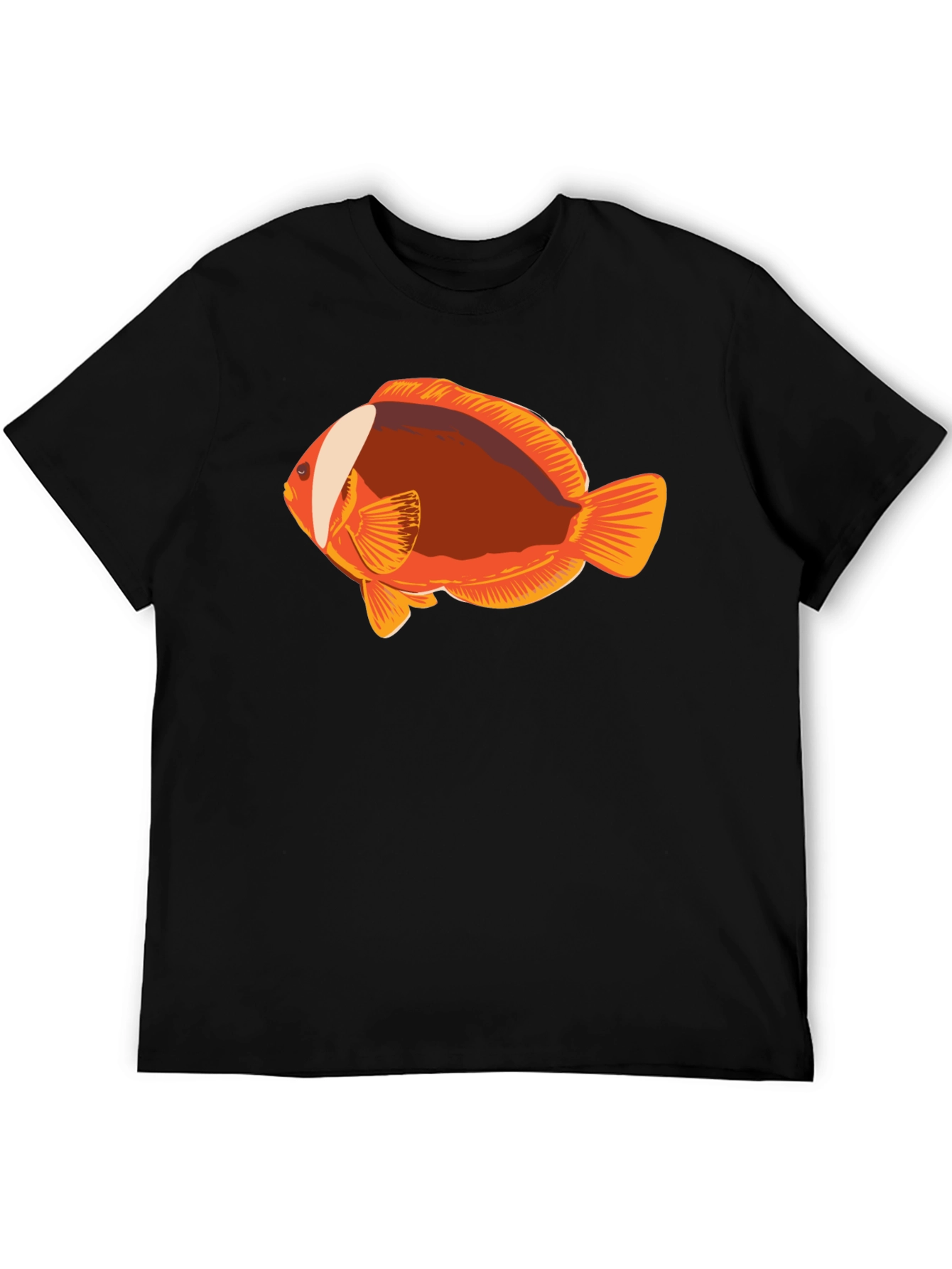 Clownfish Graphic Tee - Black Casual T-Shirt
