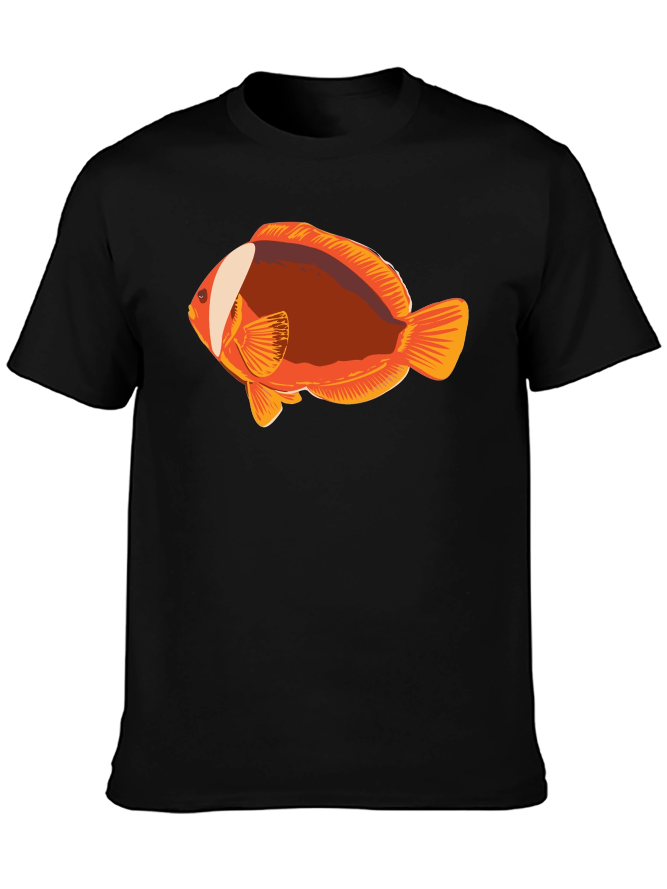 Clownfish Graphic Tee - Black Casual T-Shirt