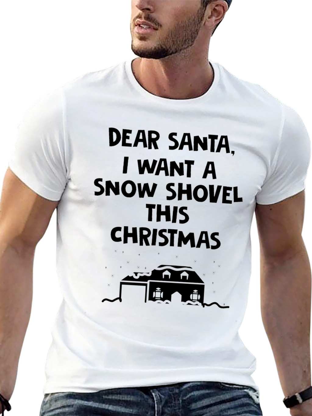 Dear Santa Snow Shovel Christmas T-Shirt