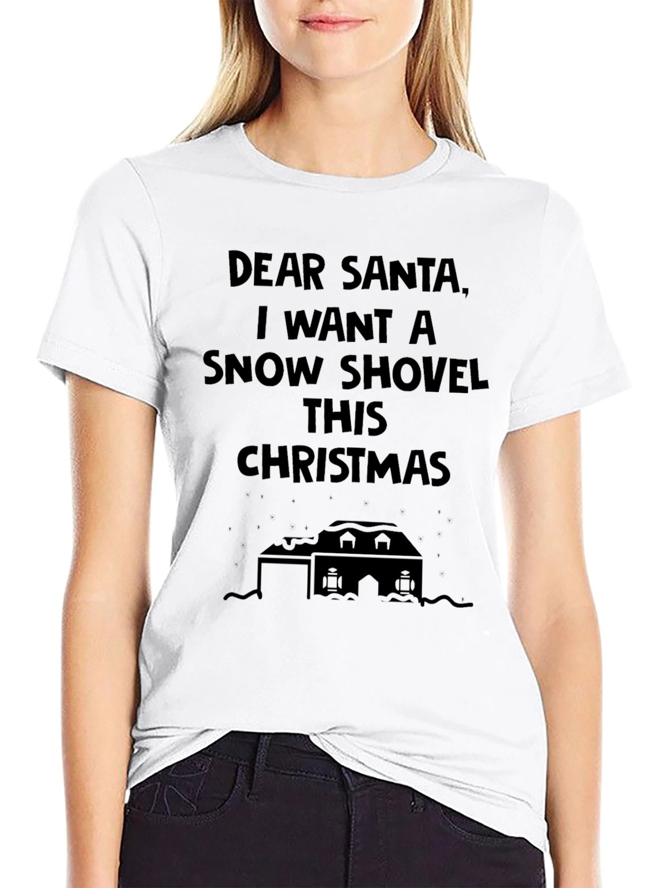 Dear Santa Snow Shovel Christmas T-Shirt