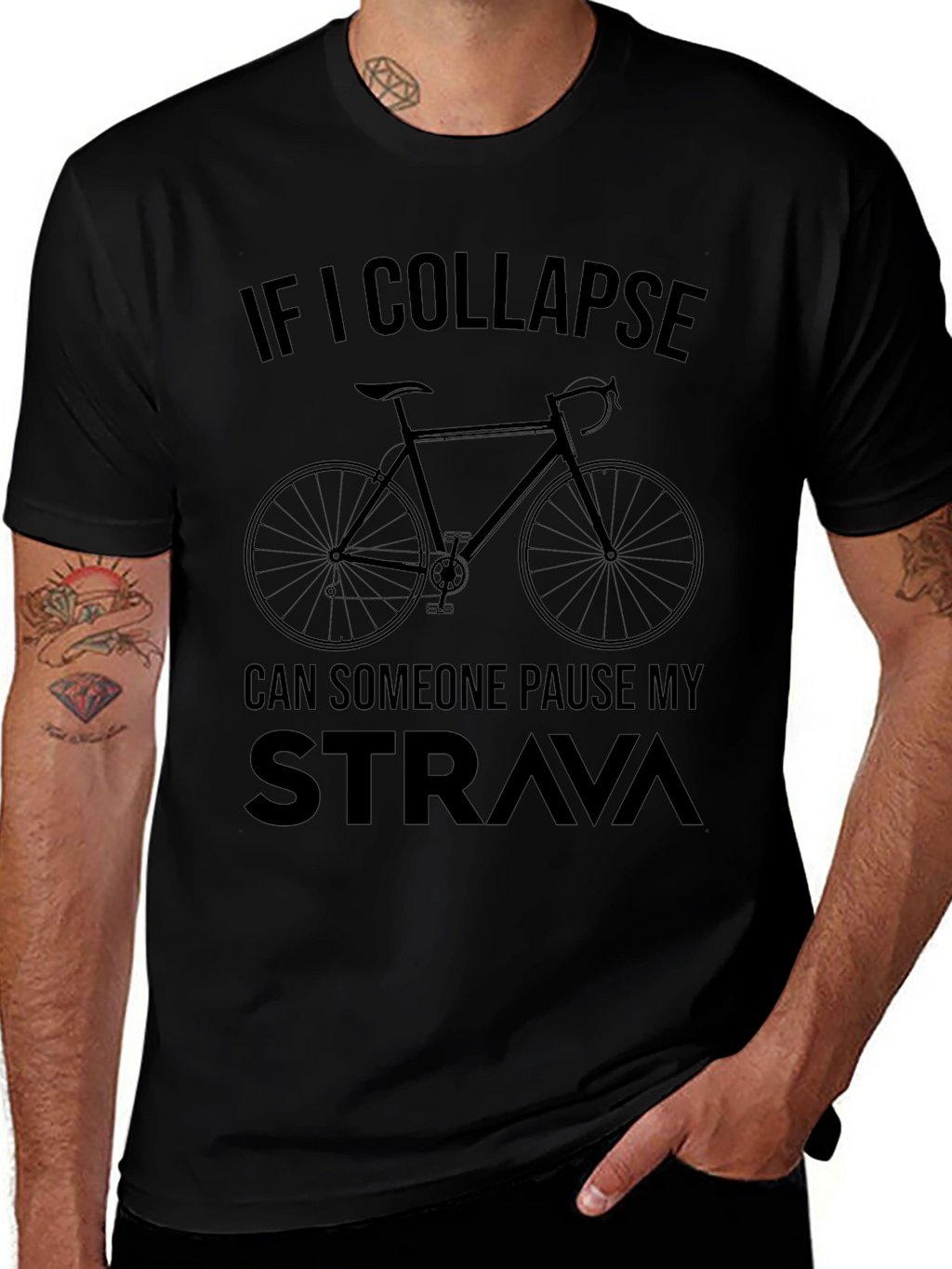 Funny Cycling T-Shirt: Pause My Strava