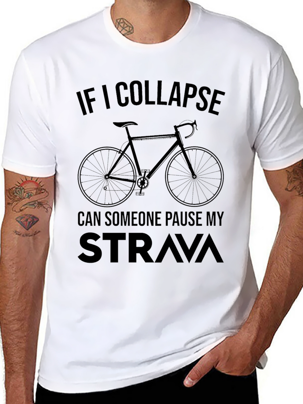Funny Cycling T-Shirt: Pause My Strava