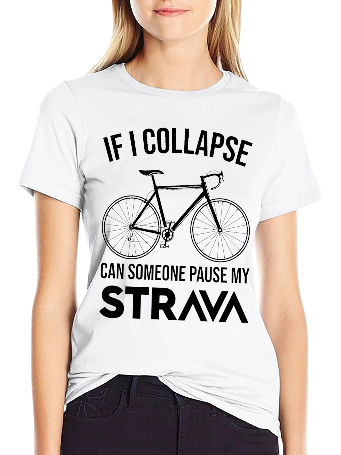 Funny Cycling T-Shirt: Pause My Strava