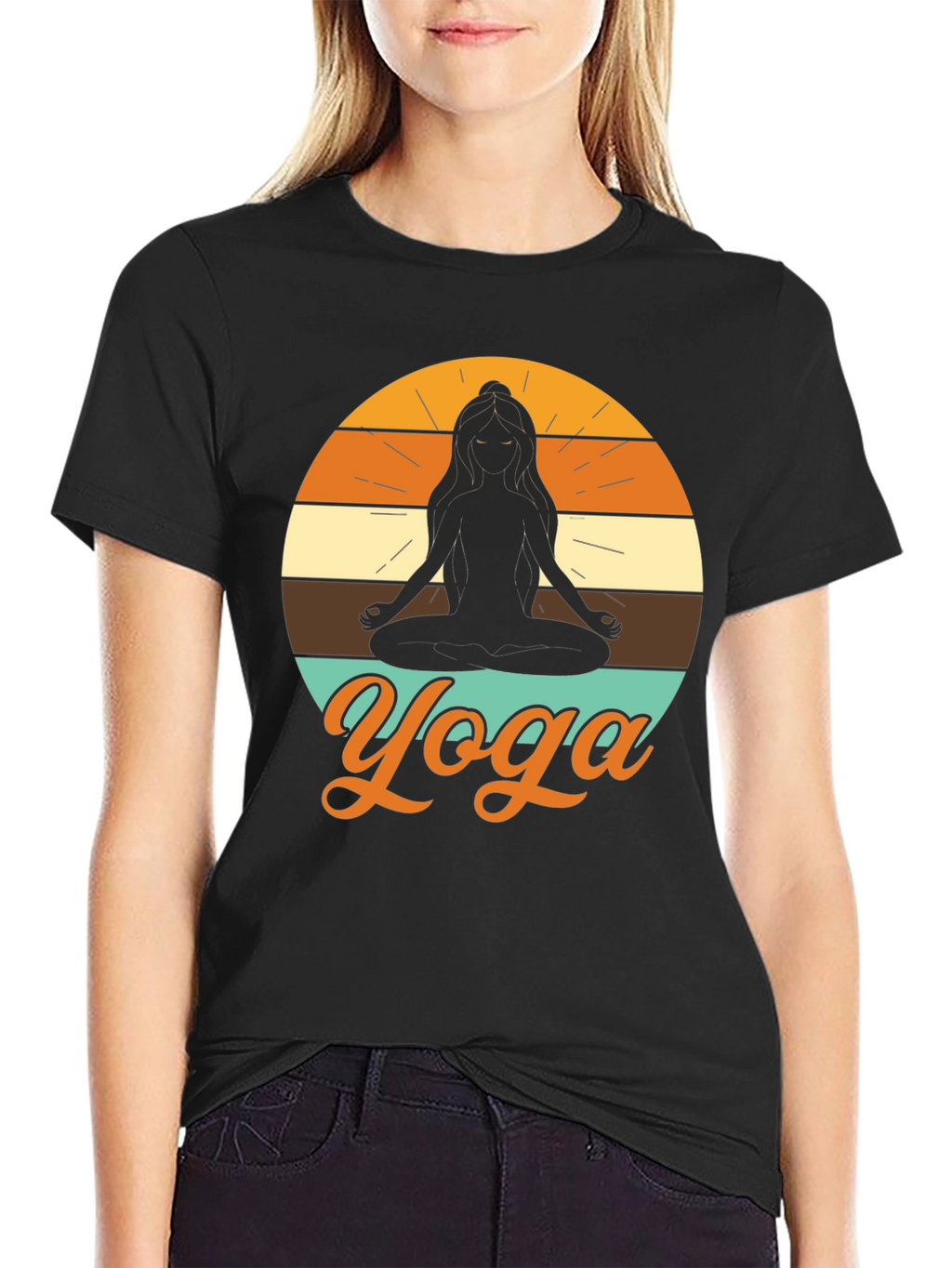 Yoga Silhouette T-Shirt - Meditative Design