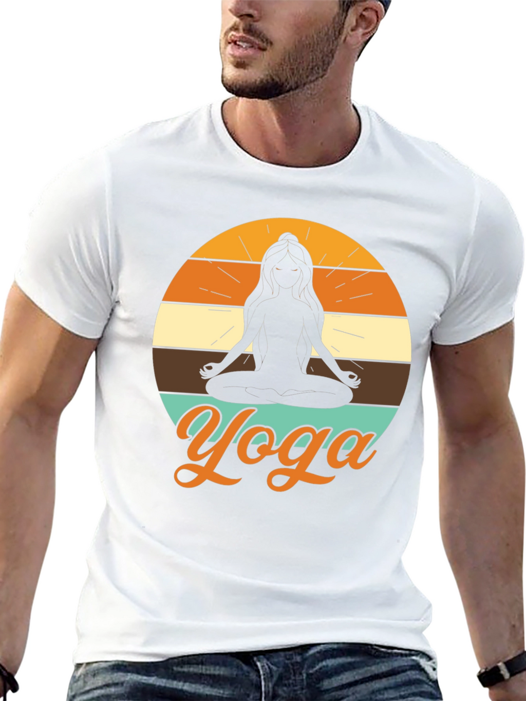 Yoga Silhouette T-Shirt - Meditative Design