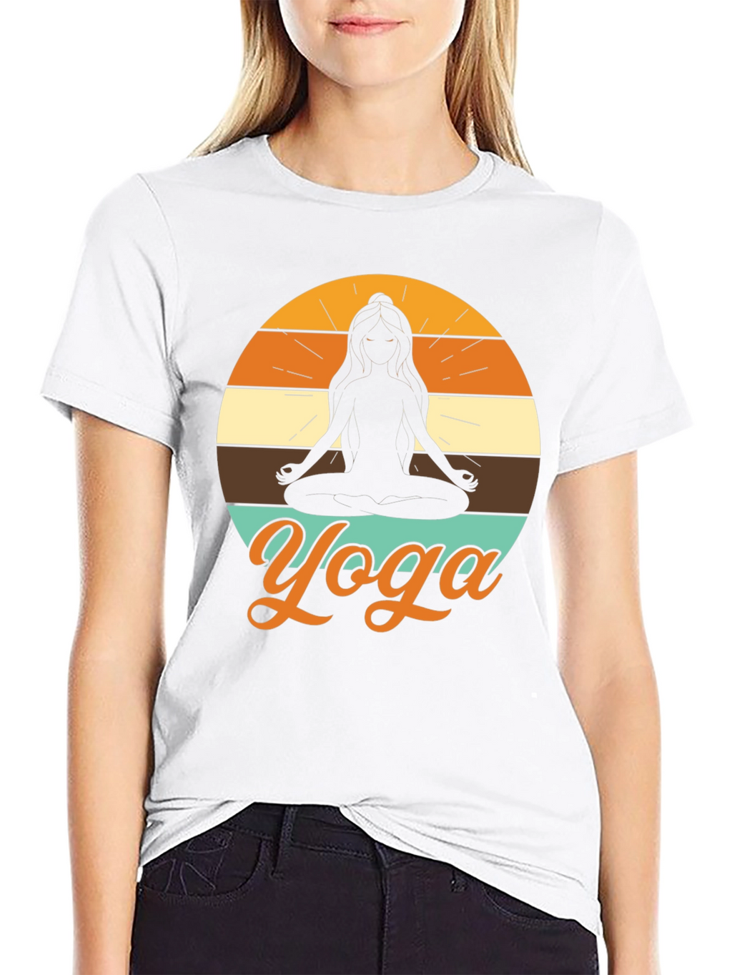 Yoga Silhouette T-Shirt - Meditative Design