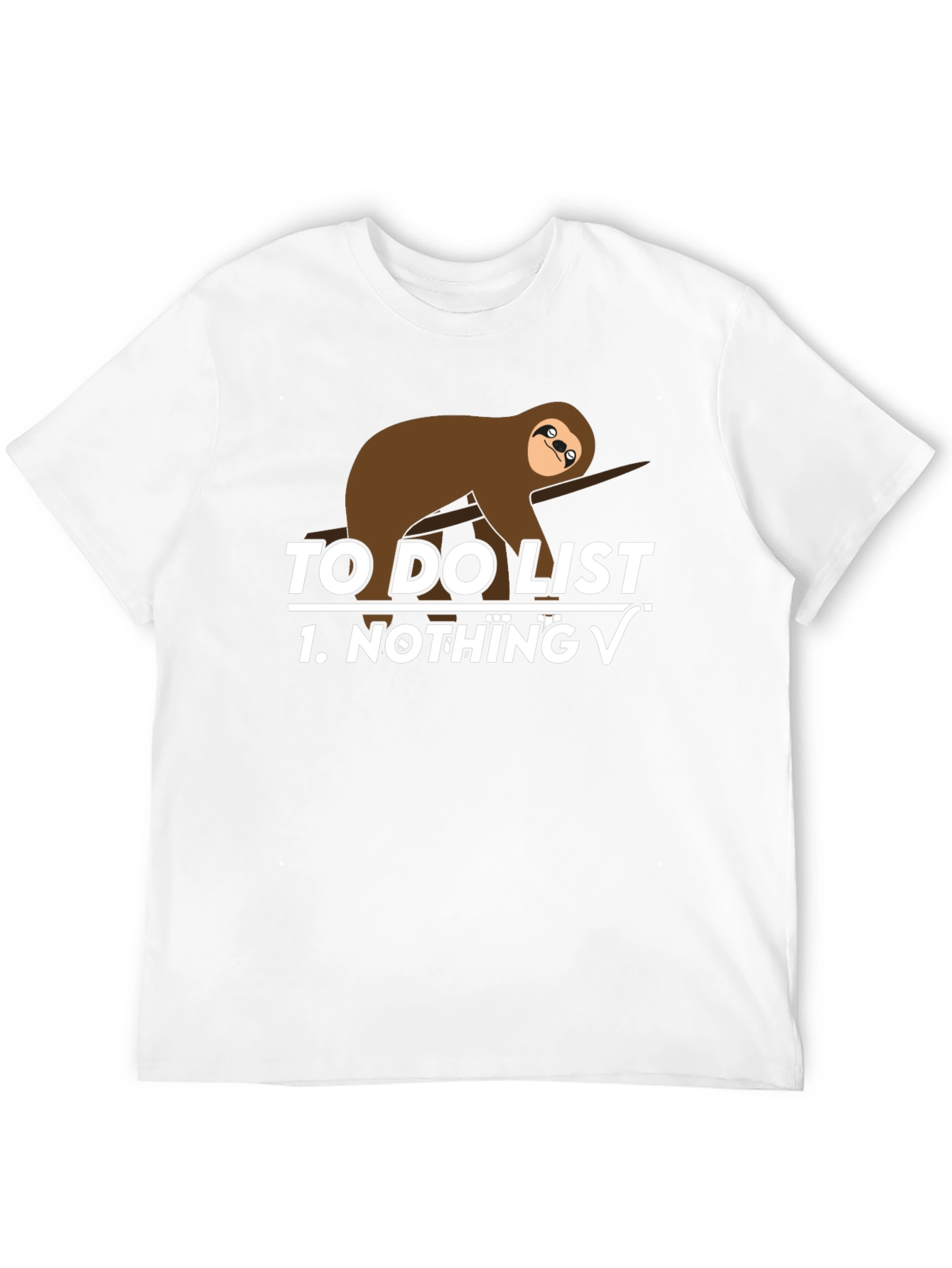 Sloth To-Do List Funny Graphic Tee