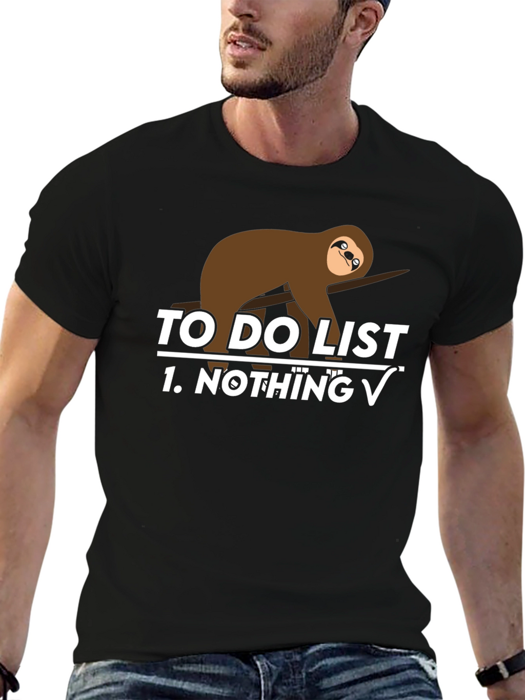 Sloth To-Do List Funny Graphic Tee