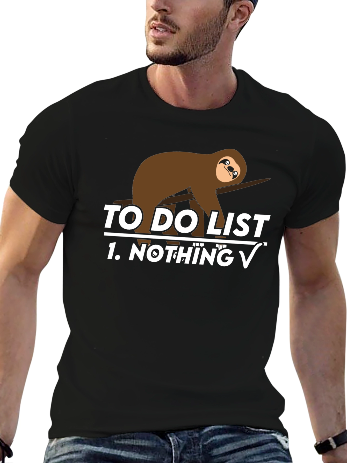 Sloth To-Do List Funny Graphic Tee