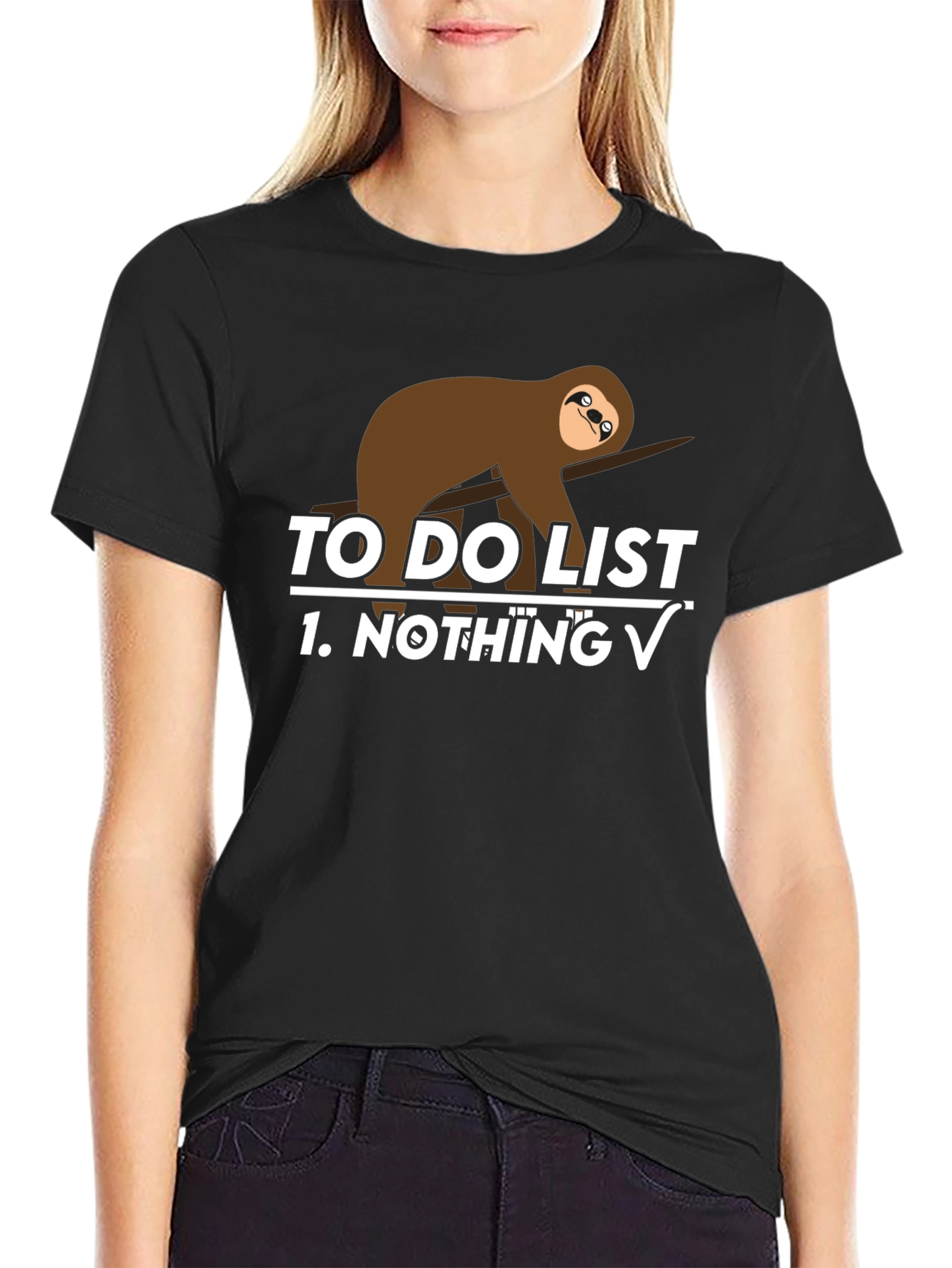 Sloth To-Do List Funny Graphic Tee