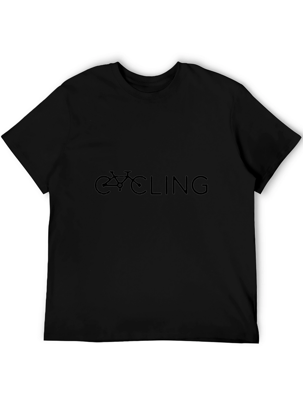 Cycling Graphic Tee - Black Casual