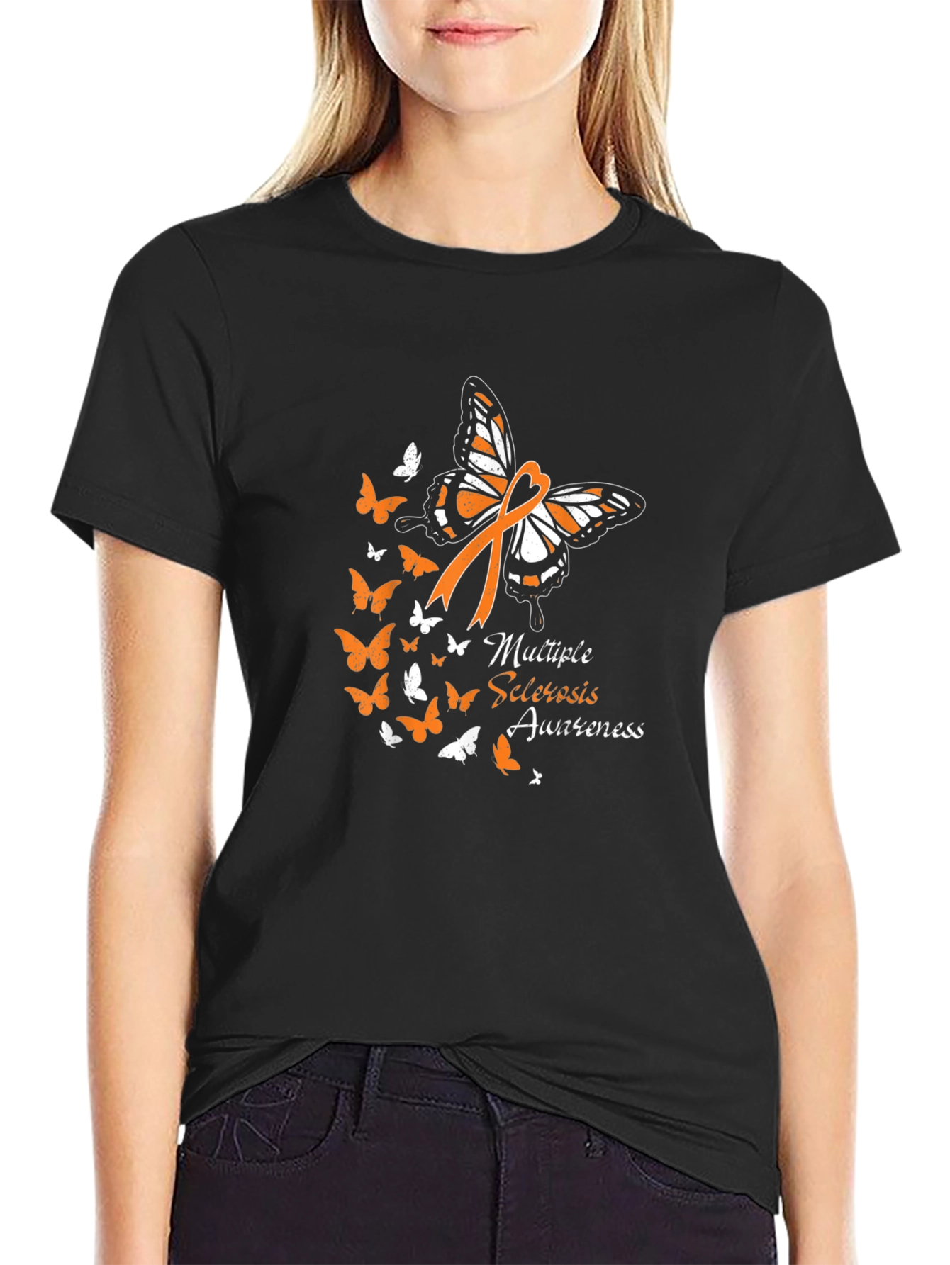 Multiple Sclerosis Awareness Butterfly Graphic T-Shirt