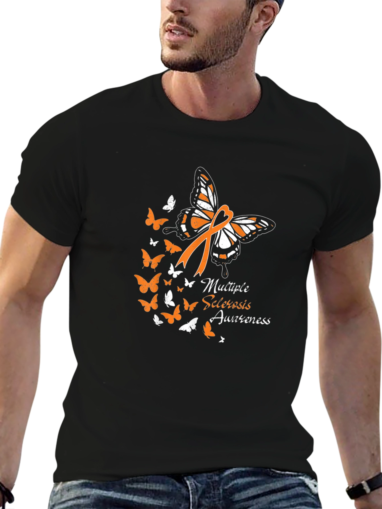 Multiple Sclerosis Awareness Butterfly Graphic T-Shirt