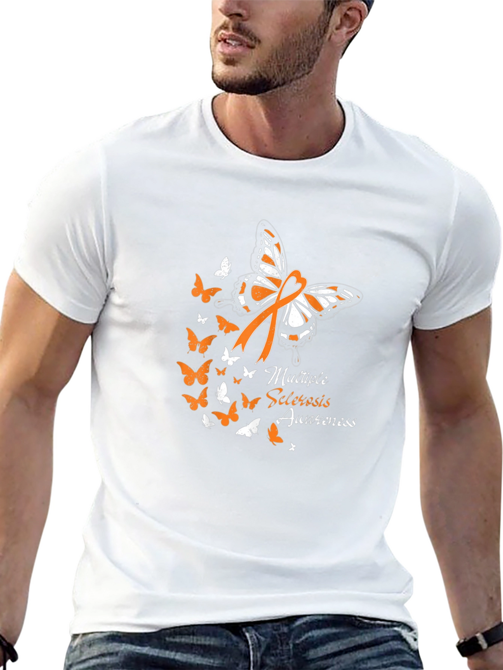 Multiple Sclerosis Awareness Butterfly Graphic T-Shirt