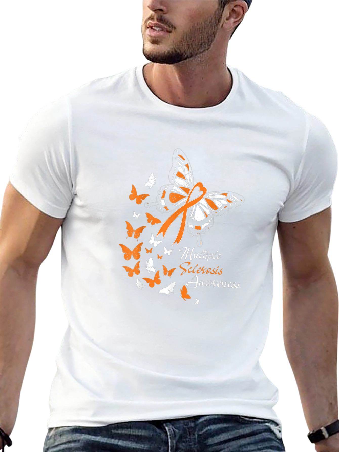 Multiple Sclerosis Awareness Butterfly Graphic T-Shirt