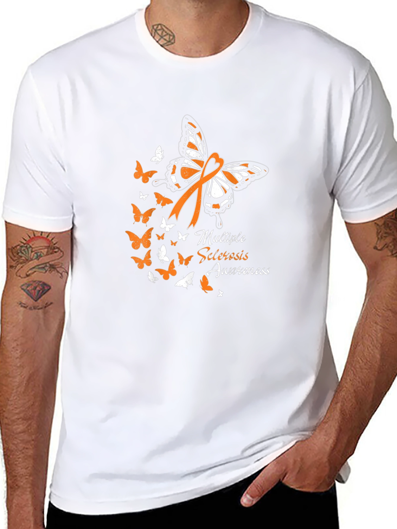 Multiple Sclerosis Awareness Butterfly Graphic T-Shirt