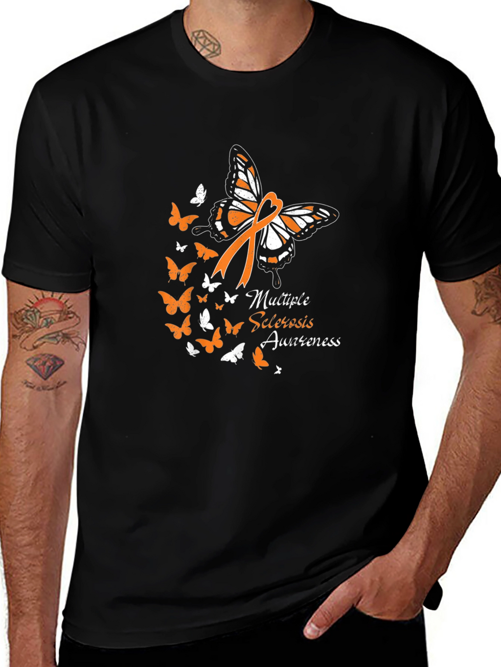 Multiple Sclerosis Awareness Butterfly Graphic T-Shirt