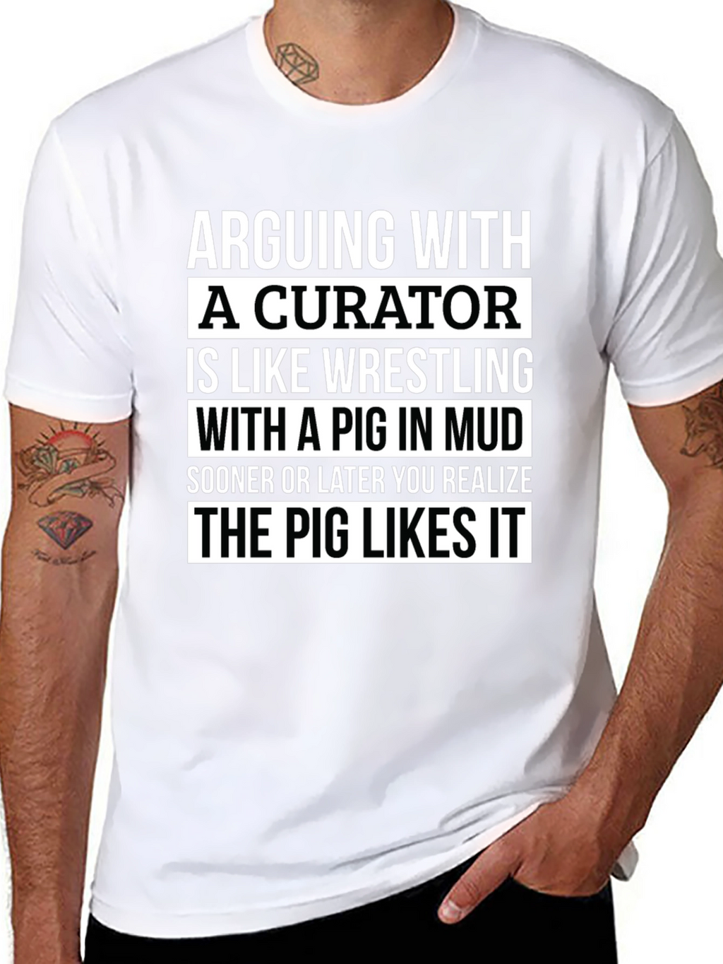 Curator Pig Mud Wrestling Graphic Tee